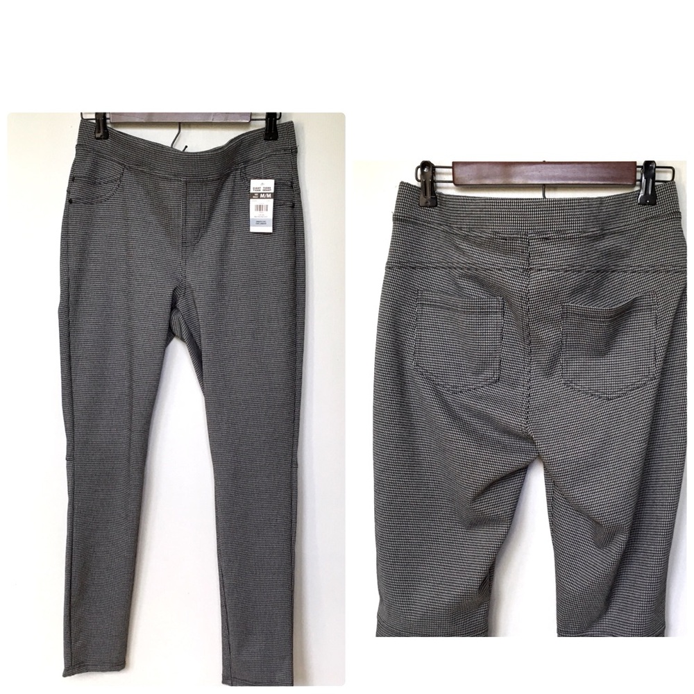 lily morgan Women's Houndstooth Skinny Pull On Pant Size Medium